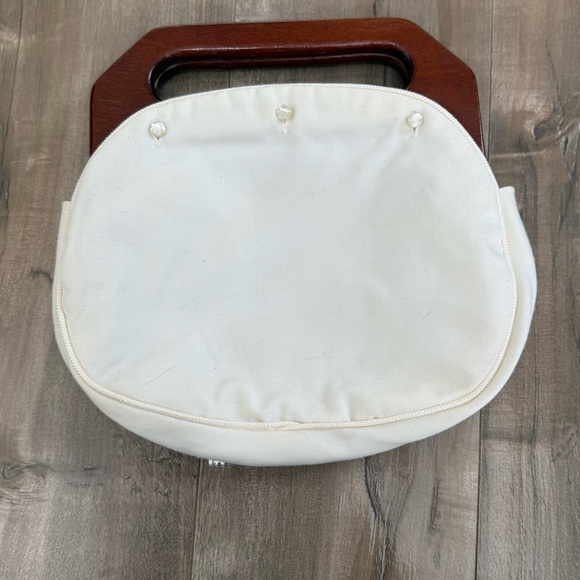 Vintage Bee Hive Baltimore Handbag Purse Wooden Handle Interchangeable 4 Covers - Picture 2 of 14